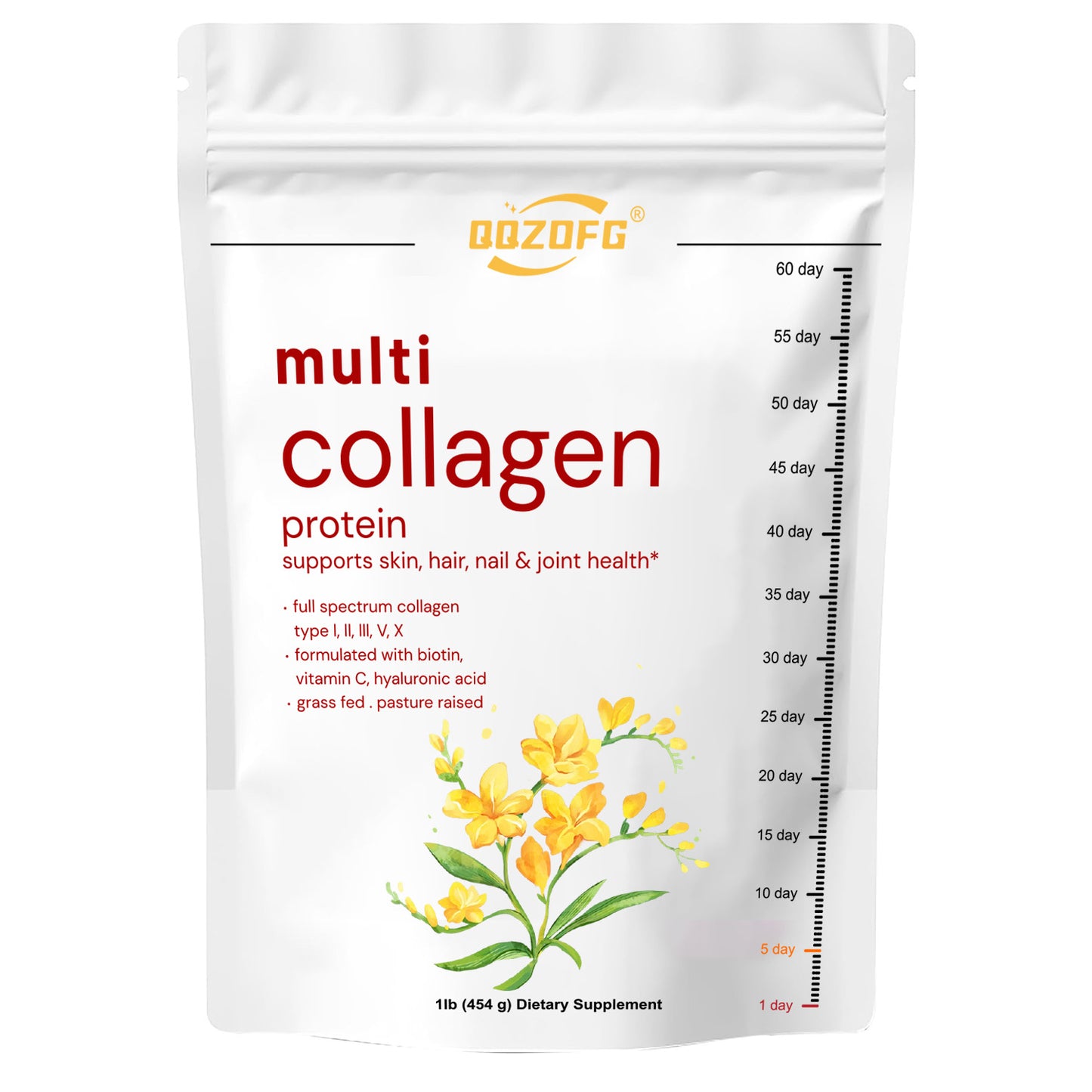 Multi Collagen Full Spectrum With Vitamin C Hyaluronic Acid Support Skin Health Peptides Powder