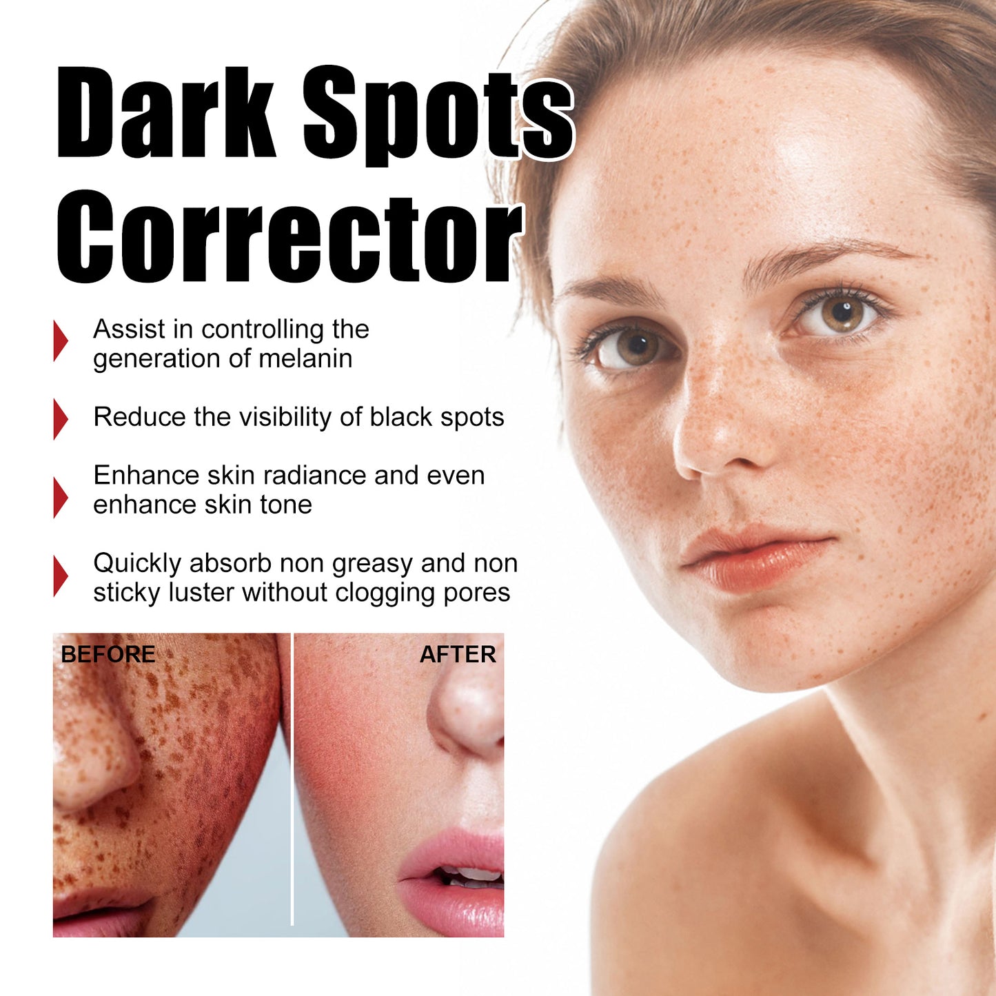 West&Month Black Spot Correction Cream Repair Facial Dullness Dark Spots Freckles Moisturizing Whitening Skin Tone Beauty Cream