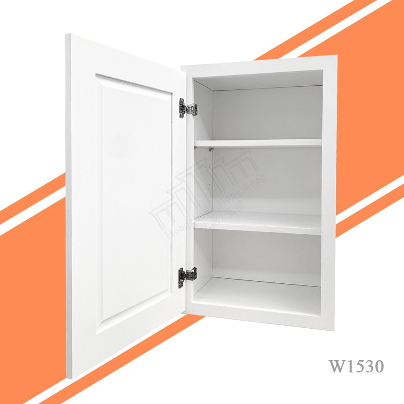 Easy to Assemble W1530 Soft Close Wall Storage Cabinets Free Shipping Flat Pack Single Door Wooden Wall Cabinet for Kitchen