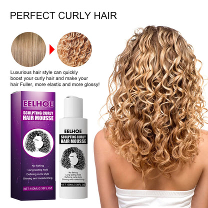 EELHOE Curl Defining Elasticizer Curly Hair Moisturizing Volumizing Styling Hair Elastic Serum