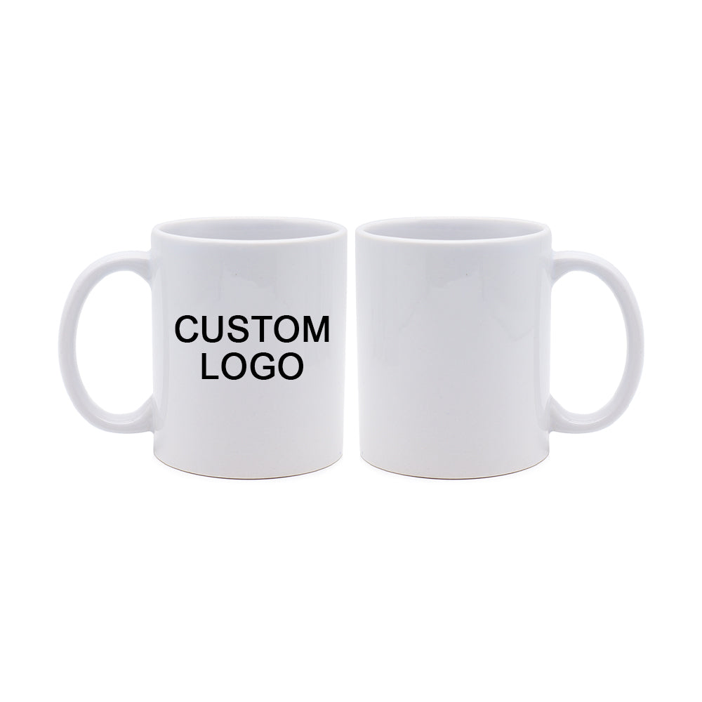 Free Sample 11oz White Christmas Souvenir Cup Pottery Creative Ceramic Travel Unique Mug Personalised Sublimation