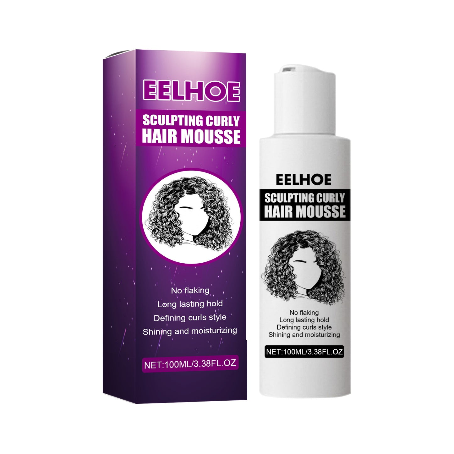 EELHOE Curl Defining Elasticizer Curly Hair Moisturizing Volumizing Styling Hair Elastic Serum