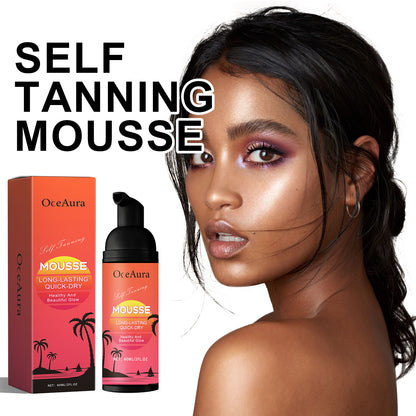 OceAura Darkening Mousse Body Tone-Up Wheat Skin Tone Hydrating Moisturizing Deep Nourishing After-Sun Repair Cream