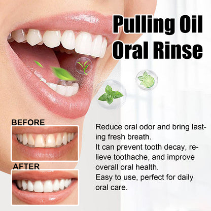 EELHOE Oral Coconut Oil Mouthwash Stain Removal Teeth Whitening Fresh Breath Oral Care Gum Protection