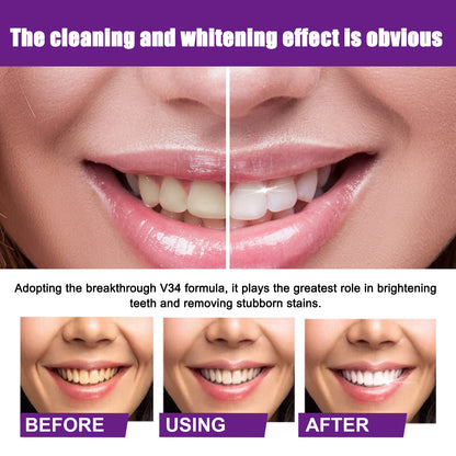 West&Month Purple Whitening Toothpaste Cleans Teeth Stains, Freshens Breath, Protects Gums, Whitens Teeth Toothpaste