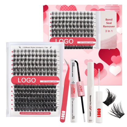 US Local Stock DIY Segment Eyelashes Individual Lash Extension Mega Set 336 Pcs Silk Cluster Lashes Book