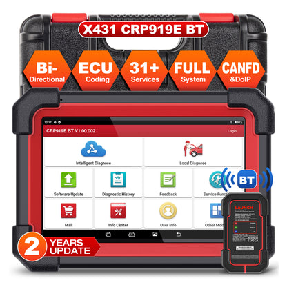 2025 New Arrival Launch CRP919E-BT-Europe Wireless Bidirectional Vehicle Diagnostic Scan Tool OBD2 EOBD Code Reader