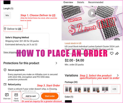 US Local Stock DIY Segment Eyelashes Individual Lash Extension Mega Set 336 Pcs Silk Cluster Lashes Book