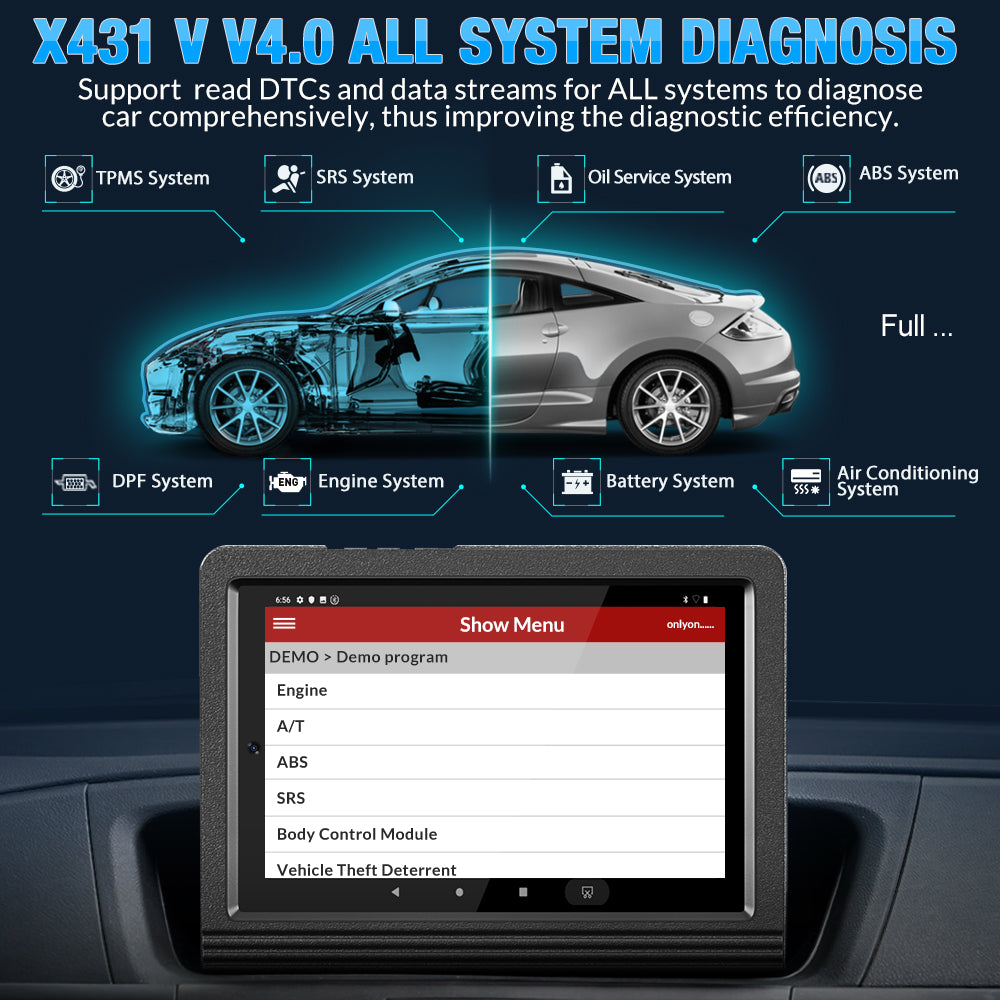 X431 PRO V5.0 Car Full System Diagnostic Tools Auto OBD OBD2 Scanner ECU Coding 37+ Reset Active Test