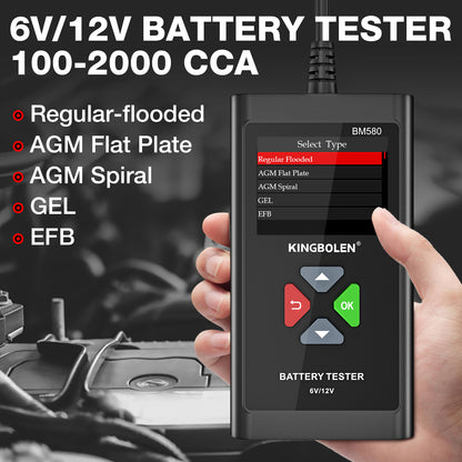 Car Accessories 2025 Kingbolen BM560 Car Battery Tester 6V 12V BM580 Battery Analyzer Cranking Test Charging Test Load Test