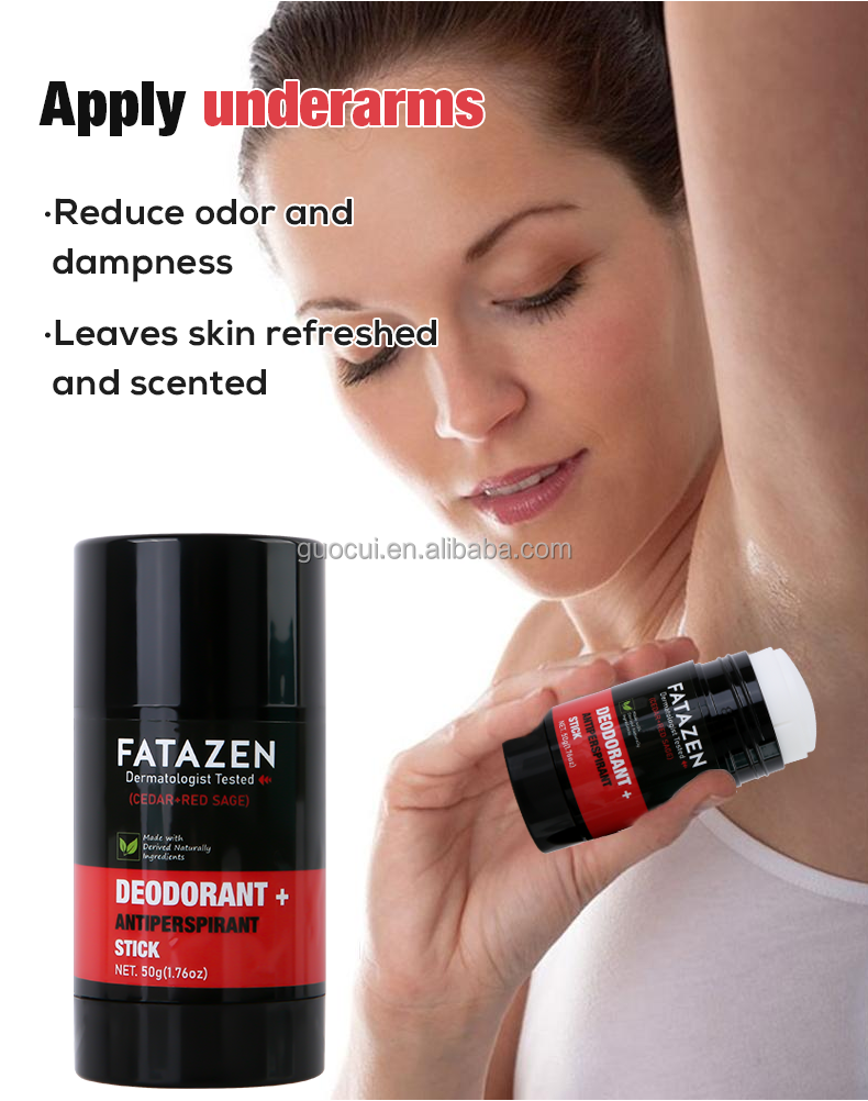 Private Label  Deodorant Anti-odorant Stick Natural Cedar Red Sage Fragrance Sweat Odor Balm Deodorant Stick