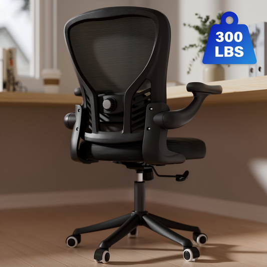 Modern Ergonomic Office Desk Chair with Mesh Back Adjustable Lumbar Support Computer Desk Chair Made of Plastic Metal Steel