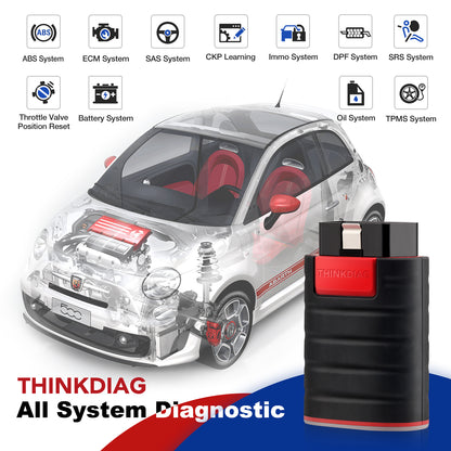 ThinkDiag New Version OBD2 OBDeleve Scanner Code Reader Car All Reset Service Auto Car 2 Year Free Diagnostic Tools