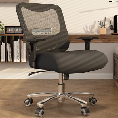 High Quality Grey Mesh Office Chair Ergonomic Executive Furniture Adjustable Headrest Modern Swivel Design Made Iron Metal