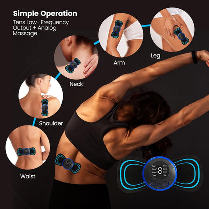 Cheap Price Mini Electric Neck Shoulder Back Body Leg Arm Shaper Vibration EMS TENS Massager Cervical Stimulator Massage