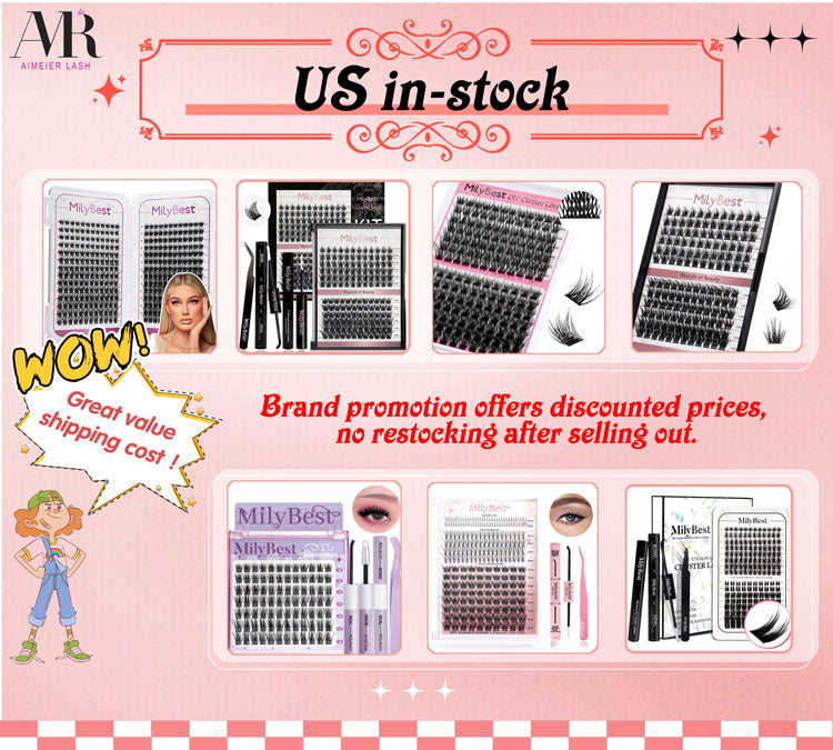 US Local Stock DIY Segment Eyelashes Individual Lash Extension Mega Set 336 Pcs Silk Cluster Lashes Book