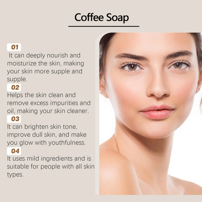 West&Month Coffee Facial Soap Coffee Essence Gentle Cleansing Nourishing Skin Moisturizing Brightening Soap