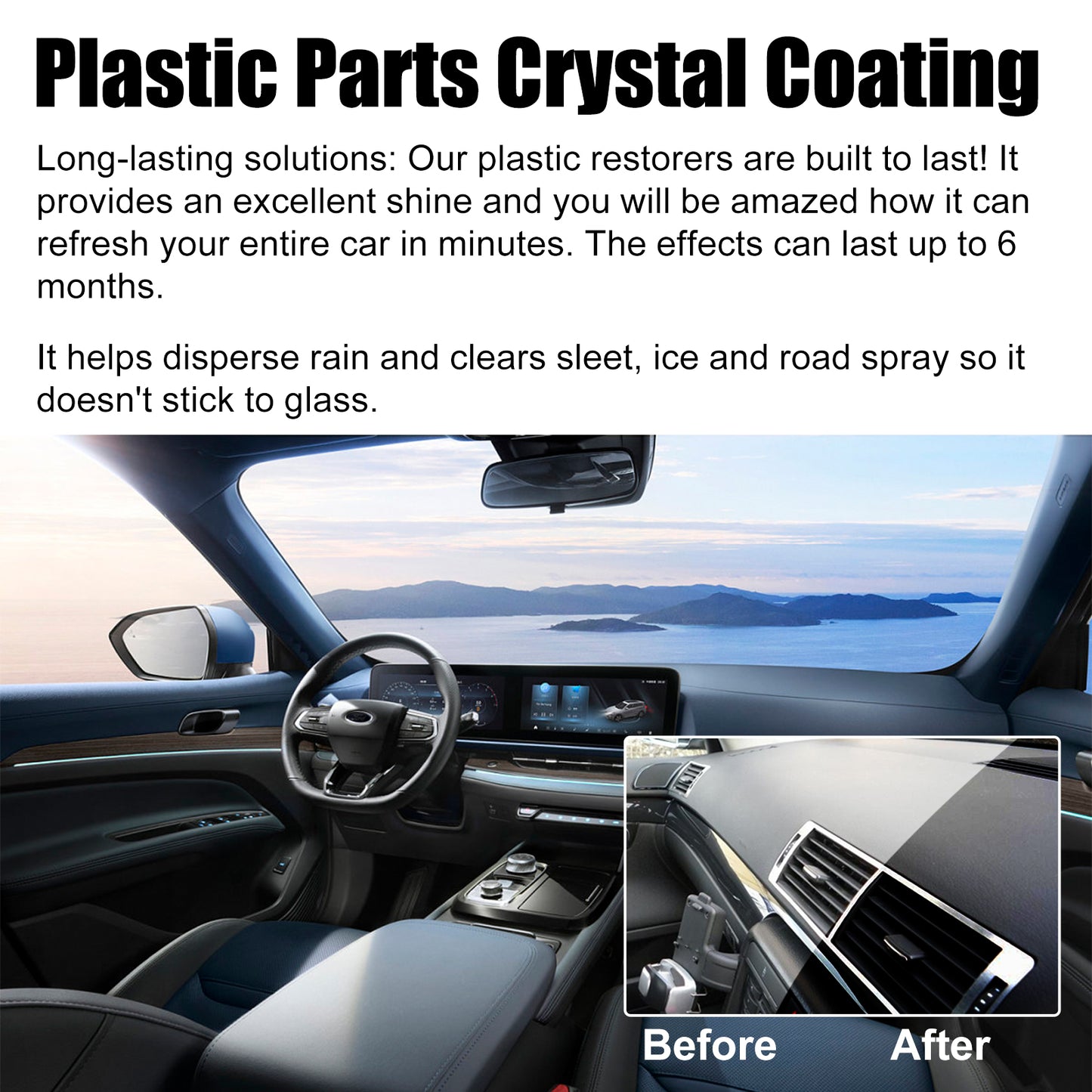 Rayhong Plastic Renovation Coating Car Interior Dashboard Seat Cleaning Dustproof Polishing Maintenance Coating