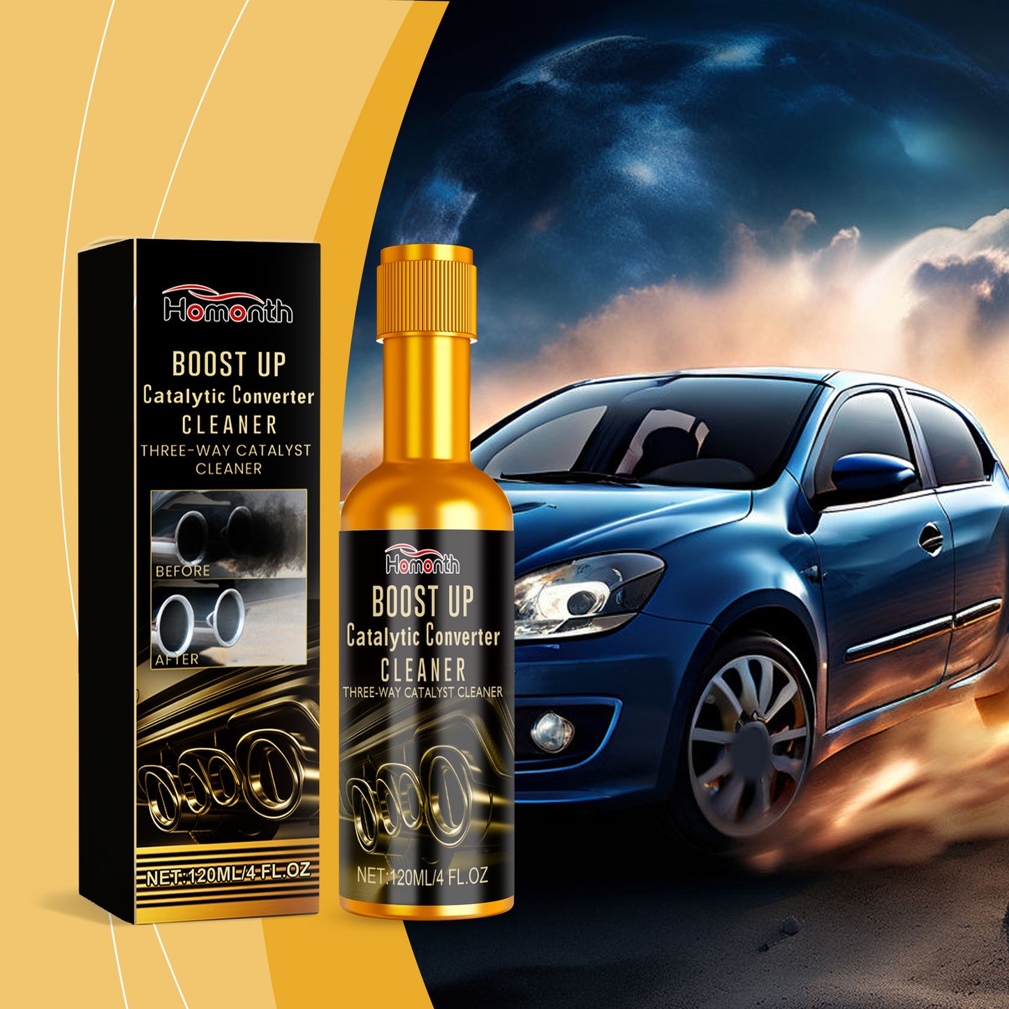 Homonth Automotive Catalytic Cleaning Agent Car Engine Internal No-Dismantle Cleaning Exhaust Carbon Deposit Remover Cleaner