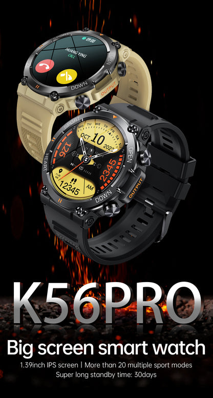 SENBONO K56PRO New Outdoor Sports Smart Watch Men Round 1.39inch Big Screen Custom Dial Answer Call 400mAh Men Smartwatch Woman