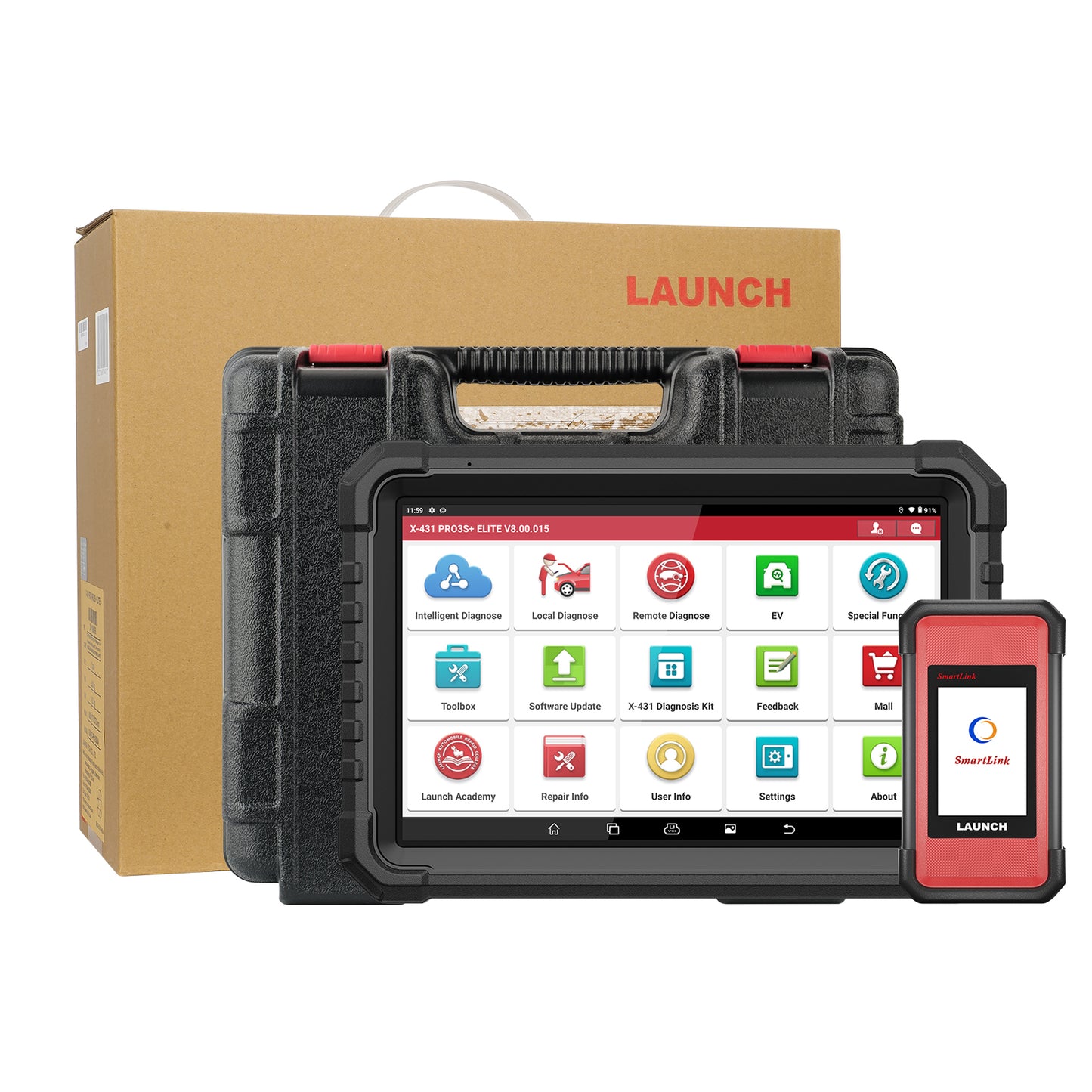 Launch Advanced X431 PRO3S+ Elite Car Diagnostic Scanner J2534 Programming Tool With SmartLink C2.0 CANFD & DOIP