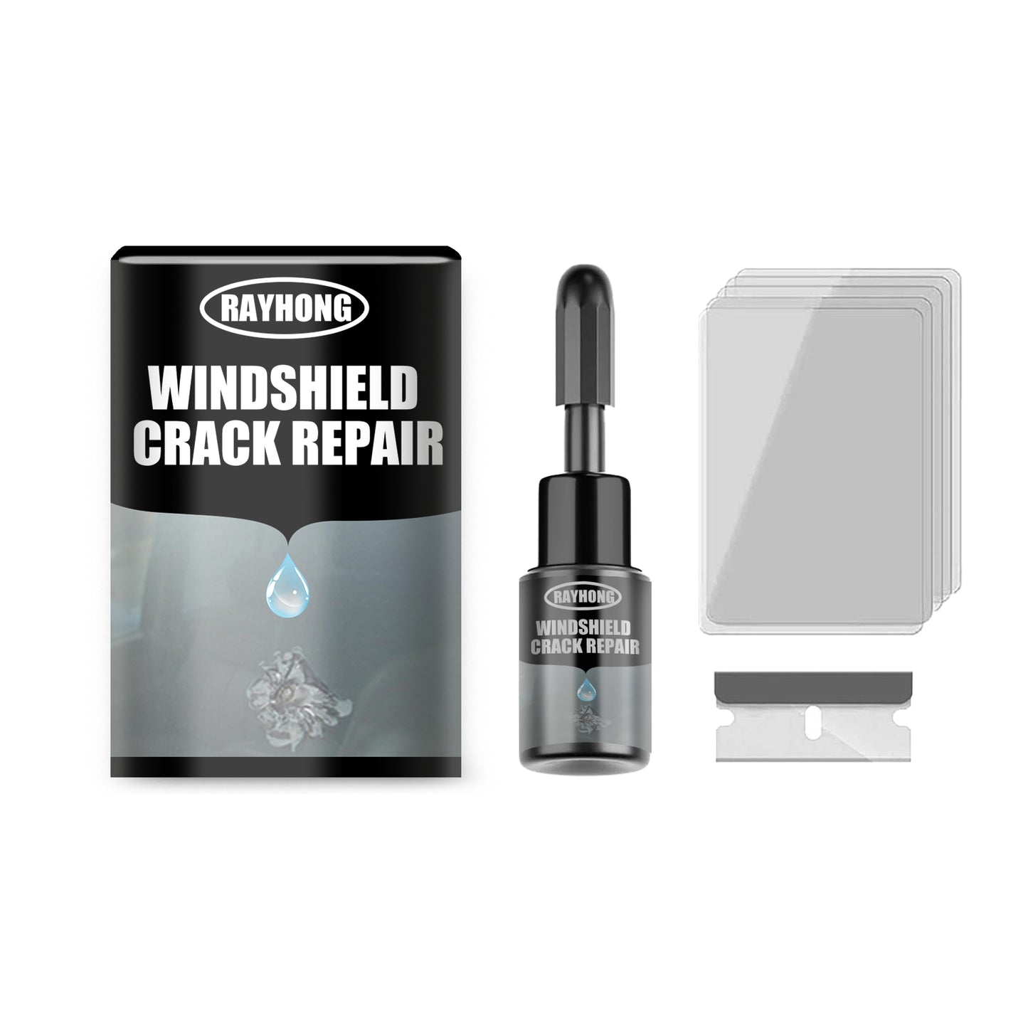 Rayhong Car Windshield Crack Repair Liquid Windshield Adhesive Crack Repair Seam Repair Agent