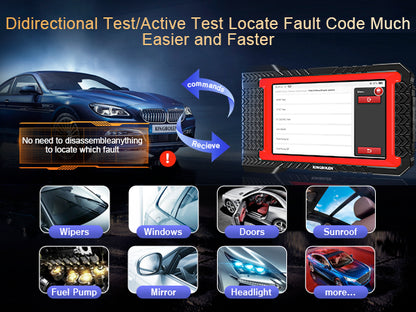 Kingbolen K7 Elite OBD2 Scanner Diagnostic Tool for All Cars With ECU Coding 3 Years Free Update