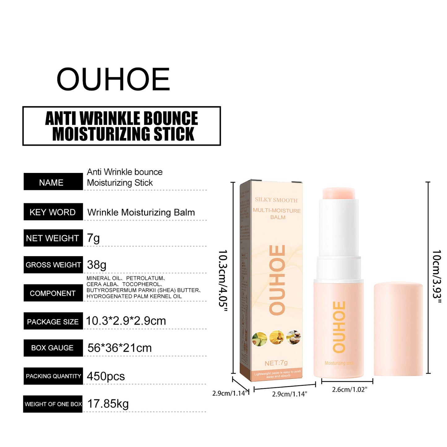 OUHOE Anti-Wrinkle Moisturizing Cream Stick Moisturizing Skin Anti-Wrinkle Brightening Skin Fading Facial Fine Lines Neck Lines Stick