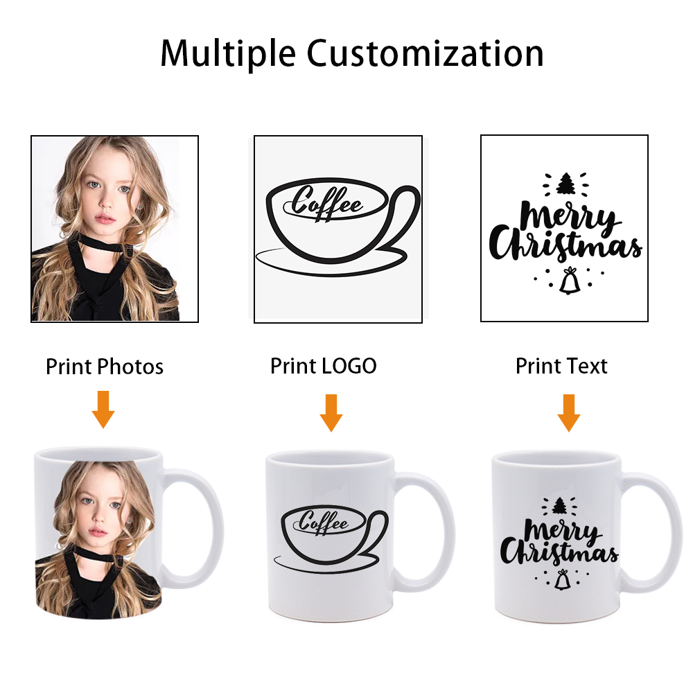 Free Shipping Sublimation Mug Cup Wholesale Custom 11Oz White Heat Transfer Sublime Porcelain Ceramic Coffee Mugs With logo