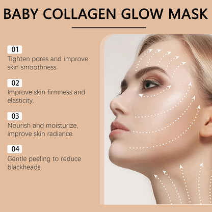 EELHOE Collagen Stripping Tearing Mask Moisturizing Hydrating Anti-Wrinkle Brightening Skin Tone Peel-Off Mask