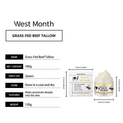 West&Month Tallow Moisturizing Moisturizer Gentle Moisturizing Hydrating Body Lotion for Soft and Supple Skin