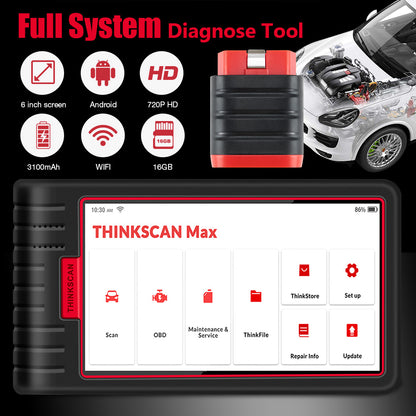 Thinkcar Thinkscan Thinktool Max 2 Free Update All OBD2 All System Car Obd Scanner Diagnostic Thinkcar Scanner