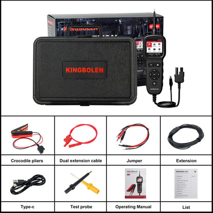 Kingbolen New ECT600 Vehicle Circuit Tester 12-24V Car Battery Tester Multimeter Oscilloscope Power Circuit Probe Kit