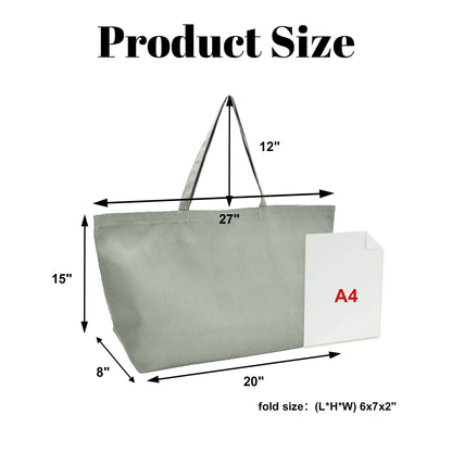 Eco Printed Reusable  Foldable Shopping Travel Extra-Wide Fabric Carry Tote Bag Grocery Shopping Canvas Market Bag