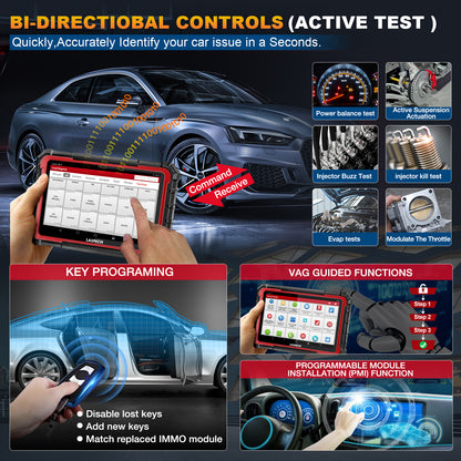 Global Version Launch X431 PRO Elite Professional Escaner Automotriz All System CANFD/DOIP Active Test 32 Reset ECU Coding