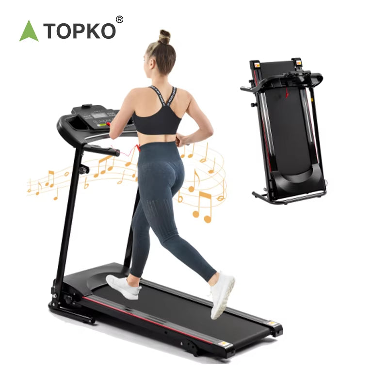 TOPKO in STOCK US WAREHOUSE Folding Treadmills with Incline Portable Electric Foldable Treadmill