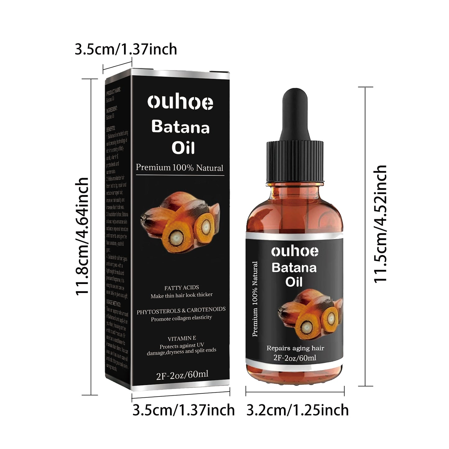 OUHOE Bata Na Hair Growth Oil Hair Smoothing Anti-Fall Moisturizing Skin Care Essential Oil