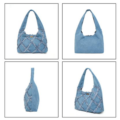 Denim Jean Women's Tote Bag High Quality Fashion Designer Casual Crossbody Handbag for Women