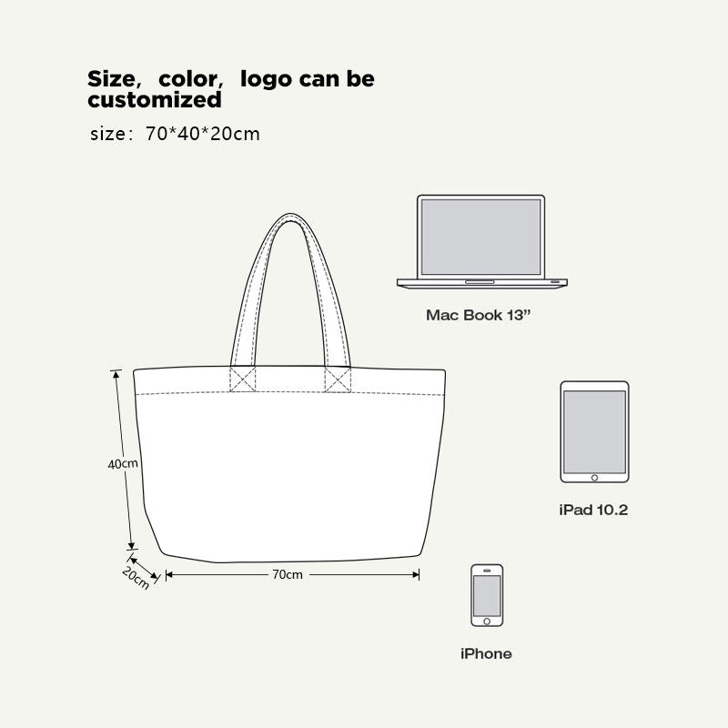 Popular Design White Everything Bag Extra Large Reusable Shopping Bag Eco Friendly Canvas Tote Bag