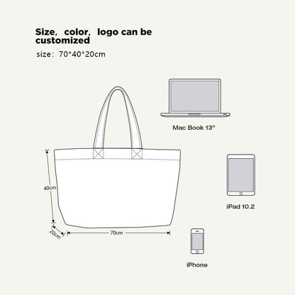 Popular Design White Everything Bag Extra Large Reusable Shopping Bag Eco Friendly Canvas Tote Bag