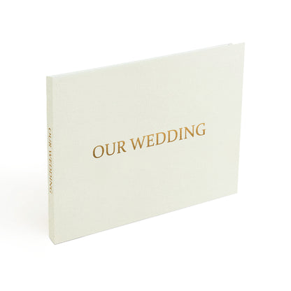 Custom OUR WEDDING GOLD FOIL 7 Inch IPS Video Book Wedding Linen Video Brochure Wedding Video Album