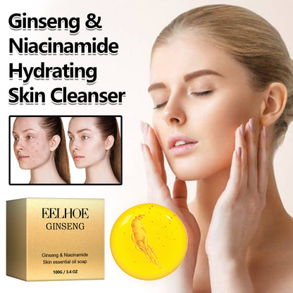 EELHOE Ginseng Essential Oil Soap Skin Barrier Repair Acne Reduction Moisturizing Hydrating Skin Cleansing Soap