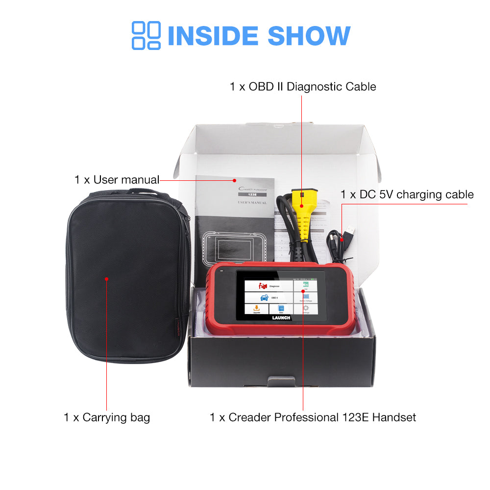 CRP123E V2.0 OBD2 Display 4 Systems ENG ABS SRS Transmission OBD II Code Reader Scanner Universal Car Diagnostic Tool