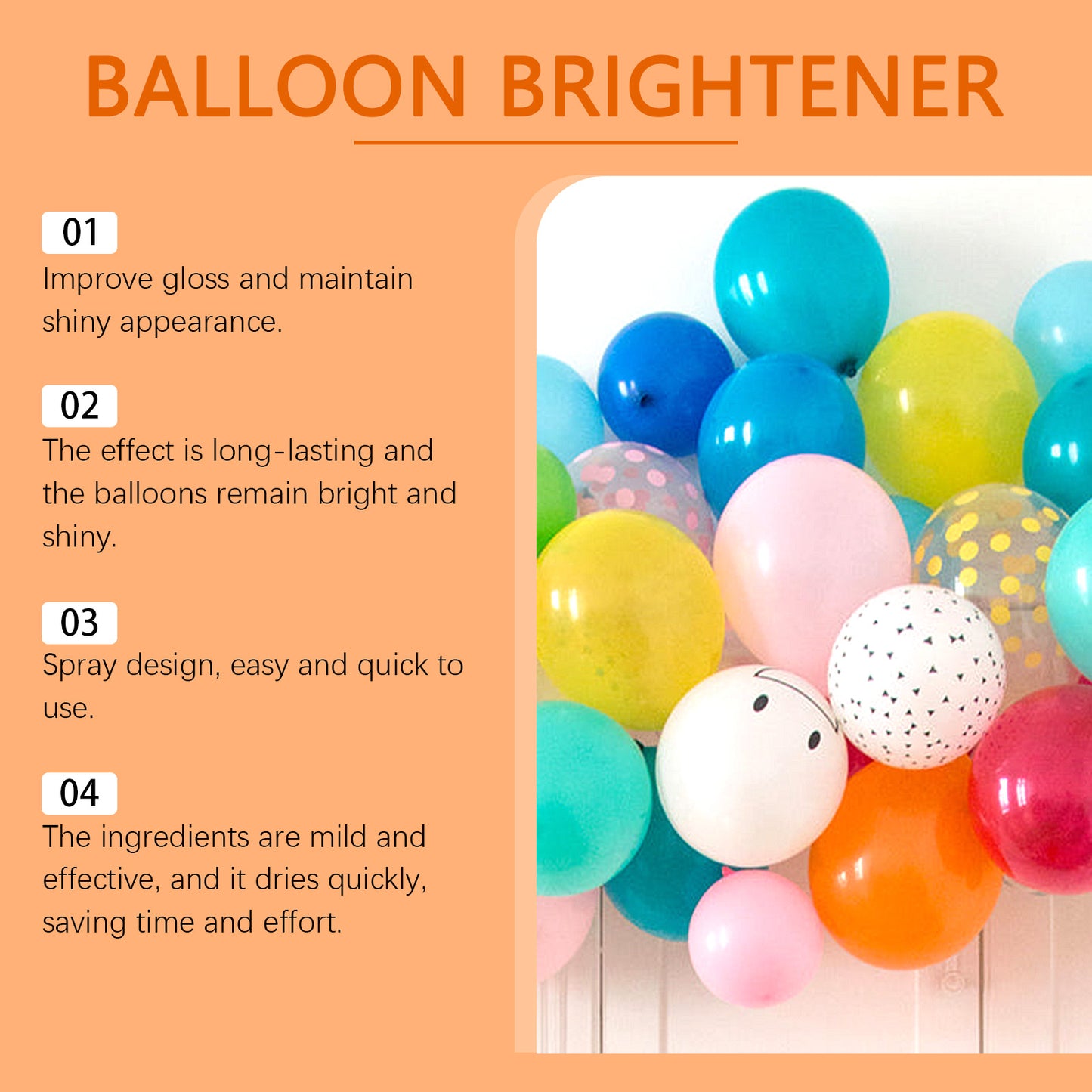 DOWMOO Rubber Balloons Bright Spray Balloon Improve Skin Gloss Lasting Effect Increase Atmosphere Gloss Spray