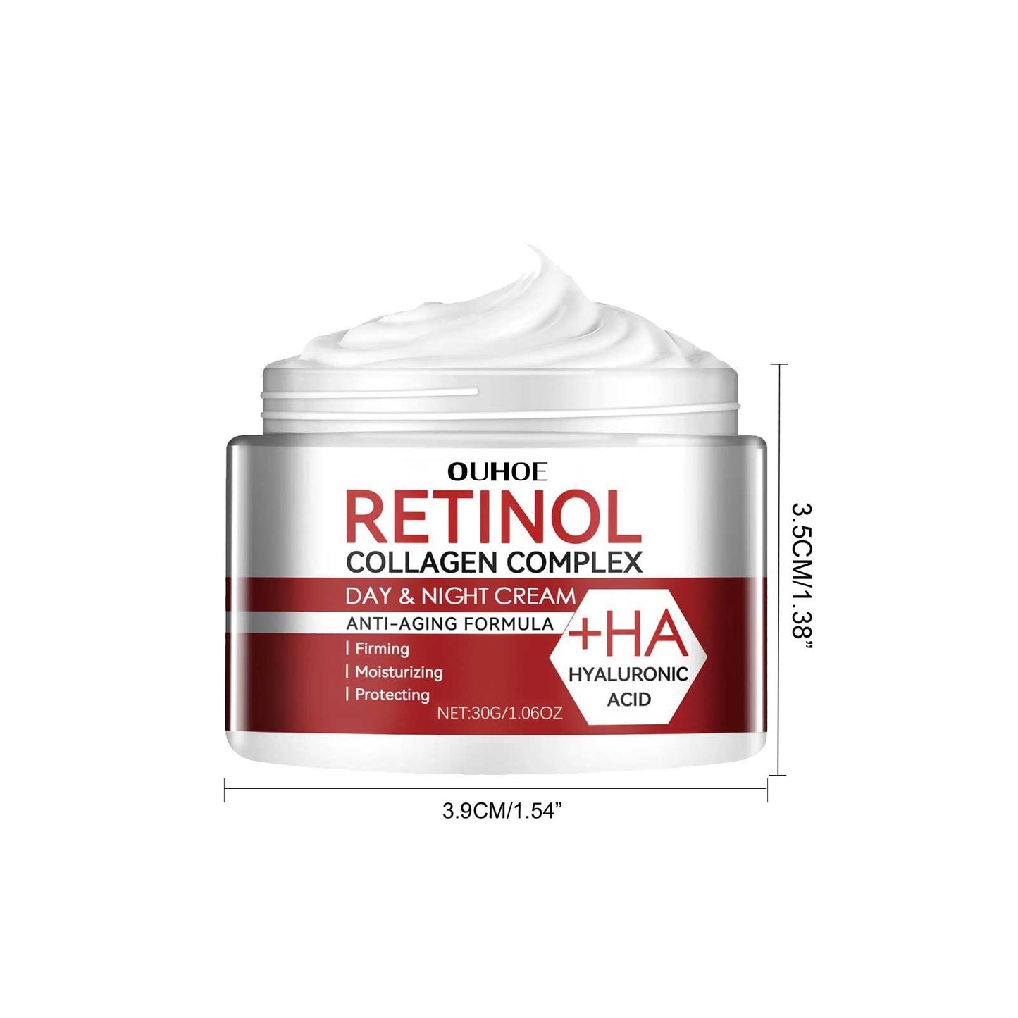 OUHOE Retinol Moisturizing Facial Cream Fade Fine Lines Dark Circles Moisturizing Tightening Pores Anti-Aging Face Cream