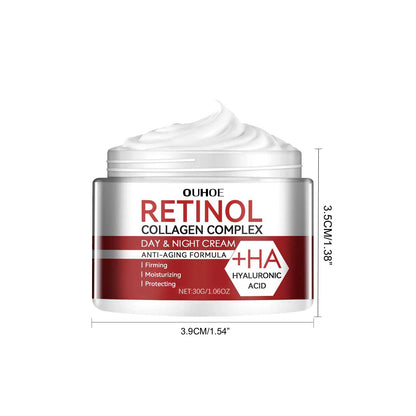 OUHOE Retinol Moisturizing Facial Cream Fade Fine Lines Dark Circles Moisturizing Tightening Pores Anti-Aging Face Cream