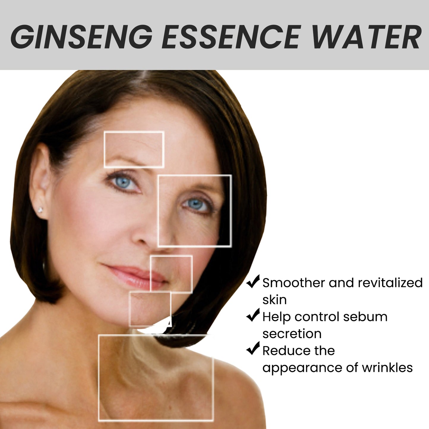 Jaysuing Ginseng Essence Water Brightening Skin Tone Moisturizing Repair Skin Dullness Fade Fine Lines Anti-Wrinkle Essence