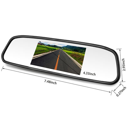 IPoster WiFi Rear View System With Cigarette Lighter Wireless Car Mirror Monitor License Plate Reverse Camera