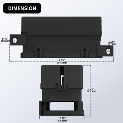 Automotive 11 Way  Pre-Wired 4 Pin Relay Holder Socket 12V  Automotive 11 Fuse Slots Control Relay Box Block  for Vehicles Car