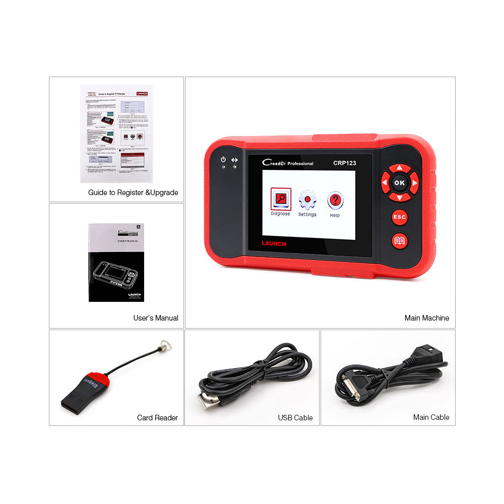 2025  X431 CRP123  V2.0 OBD2 EOBD Obd Diagnostic Scanner Auto DiagnosticBTool ObdII Crp123 Code Reader